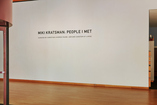 Installation view of Miki Kratsman: People I Met exhibition at USF Contemporary Art Museum. Photo: Will Lytch.