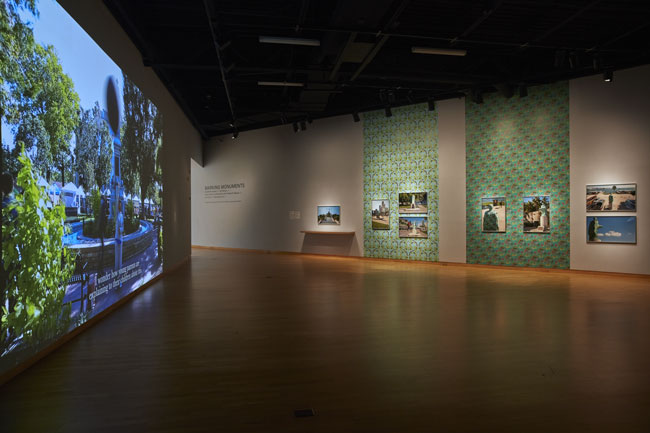 Installation view of Marking Monuments installed at USFCAM. Photo: Will Lytch.