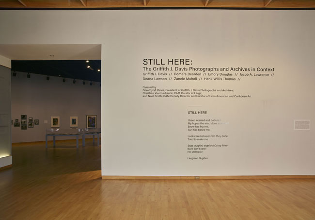 Installation view of Still Here: The Griffith J. Davis Photographs and Archives in Context at USF Contemporary Art Museum. Photo: Will Lytch