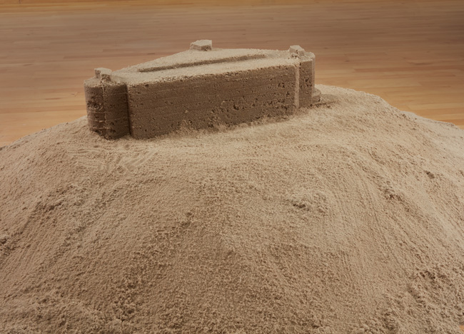 Yiyo Tirado Rivera, Castillo de arena I (Normandie)/Sand Castle I (Normandie), 2019/2021. Courtesy of the artist. Installation view of Constant Storm exhibition at USF Contemporary Art Museum. Photo: Will Lytch.