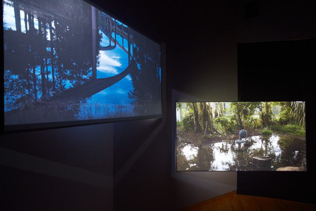 Sofía Gallisá Muriente & Natalia Lassalle-Morillo, Foreign in a Domestic Sense, 2021. Commissioned by USFCAM. Installation view of Constant Storm exhibition at USF Contemporary Art Museum. Photo: Will Lytch.