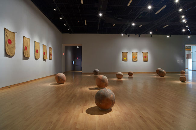 Bosco Sodi: Básico installation view at USF Contemporary Art Museum. Photo by Will Lytch.