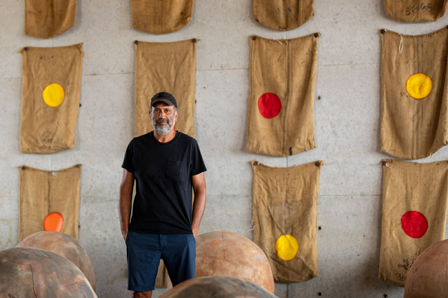 Bosco Sodi in his studio