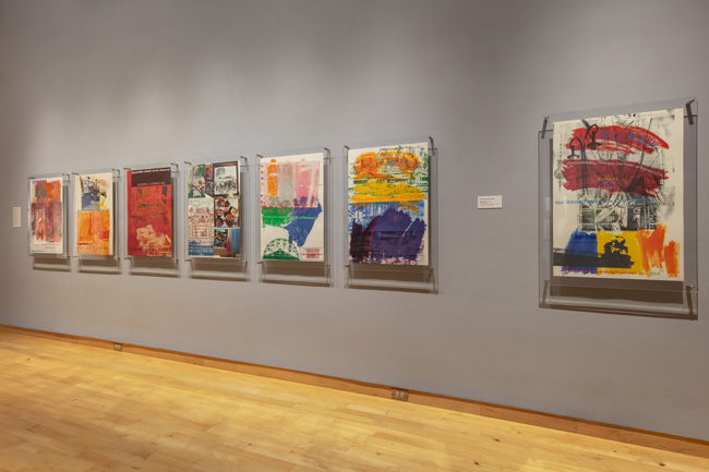 Installation view of OFFSET: Robert Rauschenberg at USF Graphicstudio at USF Contemporary Art Museum. Photo: Andres Ramirez.