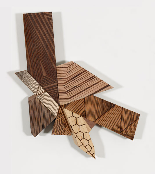 Jason Middlebrook,Parts To Make Whole #3,2019, Cypress, Oak, Cherry, Maple, Spanish Cedar and Walnut, 31 x 28 x 2-5/8 inches