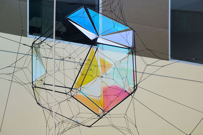 Detail of Tomás Saraceno, Caelum Dust, 2016.