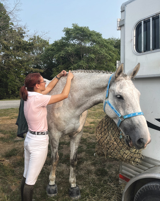 RaeAnne Swanson, Life on the Farm: Braiding Blue, 2023.