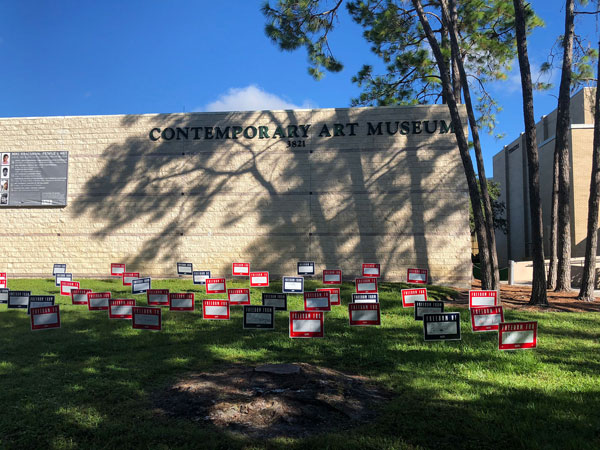 For Freedoms 50 State Initiative at USF installed at USFCAM. photo Wll Lytch