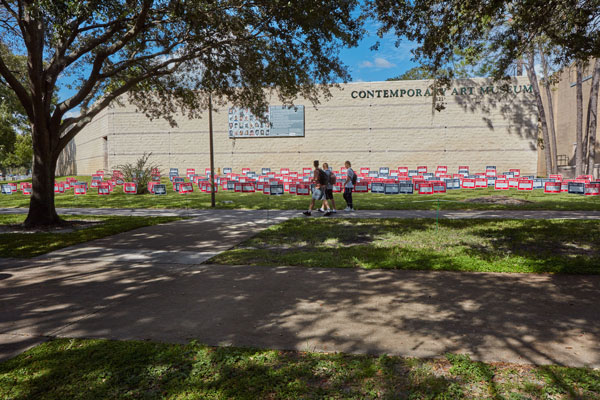 For Freedoms 50 State Initiative at USF installed at USFCAM. photo Wll Lytch