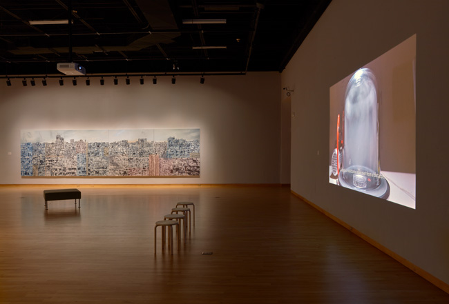 Installation view of The Visible Turn: Contemporary Artists Confront Political Invisibility exhibition at USF Contemporary Art Museum. Photo: Will Lytch.