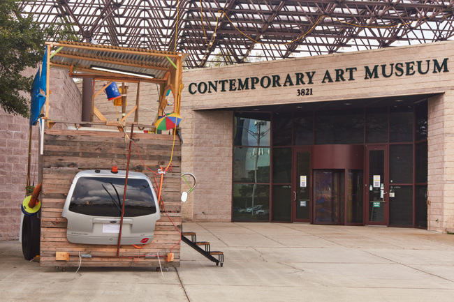 Installation view of Out To Pasture exhibition at USF Contemporary Art Museum. Work by Maxwell Parker. Photo: Will Lytch.