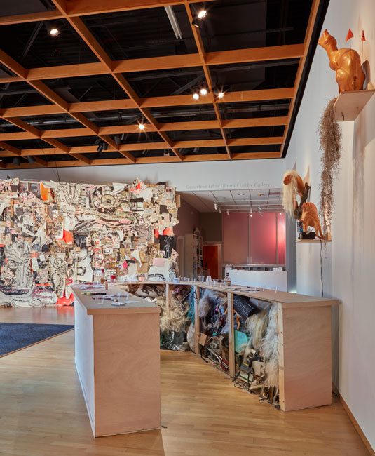 Installation view of Out To Pasture exhibition at USF Contemporary Art Museum. Work by Luke Myers. Photo: Will Lytch.