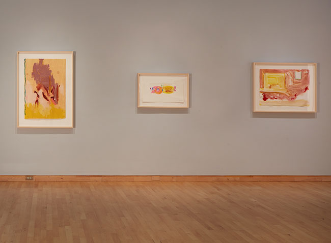 Installation view of THE LYRICAL MOMENT: Modern Contemporary Abstraction by Helen Frankenthaler and Heather Gwen Martin exhibition at USF Contemporary Art Museum. Photo: Will Lytch.