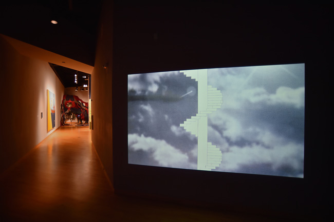 Installation view of I Keep The Ladders Clean: 2024 MFA Thesis exhibition at USF Contemporary Art Museum. Photo: Don Fuller.